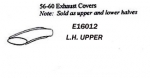E16012 COVER-TAILPIPE-UPPER-PRESS MOLDED-WHITE-LEFT-56-60