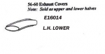 E16014 COVER-TAILPIPE-LOWER-PRESS MOLDED-WHITE-LEFT-56-60