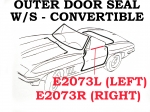 E2073L WEATHERSTRIP-OUTER DOOR SEAL-CONVERTIBLE-USA-LEFT-64-67