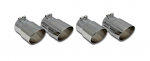 EC200 EXHAUST TIPS-STAINLESS STEEL-ROUND ANGLE CUT-SET OF 4-85-91