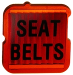 LENS - FASTEN SEAT BELTS - WARNING - 68 - 71