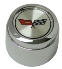 Corvette Cap Center Aluminum Wheel With Emblem Replacement Plastic Each ...