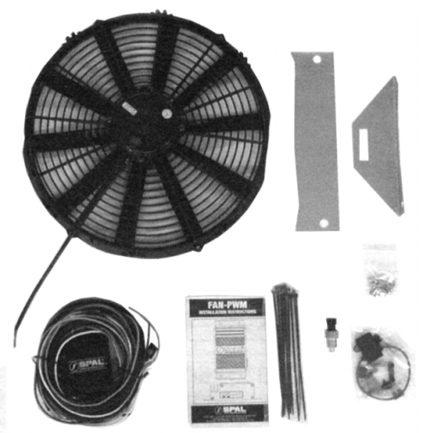 Corvette Fan Kit Radiator 16 Inch Small Block 63 72 E9050 Ec Fan Kit Radiator 16 Inch Small Block 63 72 E9050