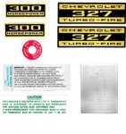 13071 DECAL KIT-ENGINE COMPARTMENT-300 H.P.-327 TURBO FIRE-62