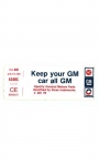Click Here For Full Product Info 13517 DECAL-KEEP YOUR CAR ALL GM-77
