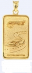 Click Here For Full Product Info E18848 JEWELRY-INGOT-14K GOLD PLATE OVER .925 STERLING SILVER-CORVETTE C6-ZR1