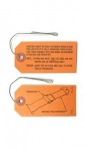 48071 TAG SET-SEAT BELT RETRACTOR INSTALLATION INSTRUCTIONS-W/ ATTACHING WIRE-2 PIECES-65-66