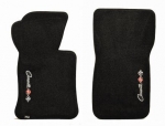 Click Here For Full Product Info E15011 MAT SET-FLOOR-LLOYD'S CLASSIC LOOP-APPLIQUE CORVETTE W-CROSS FLAGS LOGO-COLORS-PAIR-63-67