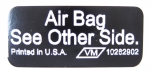 E11347 DECAL-SUN VISOR AIR BAG WARNING-90-96