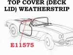 E11575 WEATHERSTRIP-TOP COVER (DECK LID)-CORRECT-USA-61-62