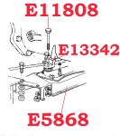 E11808 BOLT SET-TRANSMISSION MOUNT CUSHION TO TRANSMISSION MOUNT BRACKET ATTACHING-6 PC-56-62