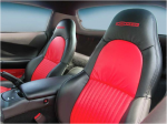 Click Here For Full Product Info E12847 COVER-SEAT-100% LEATHER-SPORT-BLACK/RED-Z06-02-04