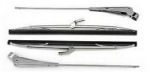 E12868 ARM AND BLADE SET-WINDSHIELD WIPER-POLISHED STAINLESS STEEL-PAIR-56-62