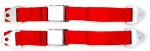 E13546 SEAT BELT SET-OE STYLE ALUMINUM LIFT LATCH AND ANCHOR-3 PANEL WEBBING-COLORS-PAIR-63