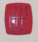 E13713 BUTTON COVER-SHIFTER KNOB-6 SPEED-RED-97-04 DISCONTINUED