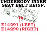 E14291 REINFORCEMENT-UNDERBODY INNER SEAT BELT-LEFT-58-62