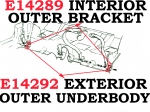 E14292 REINFORCEMENT-OUTER UNDERBODY SEAT BELT-LEFT OR RIGHT-EXTERIOR-EACH-56-62