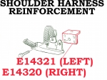 E14320 REINFORCEMENT-SEAT BELT SHOULDER HARNESS-RIGHT-66-67