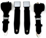 Click Here For Full Product Info E14780 SEAT BELT CONVERSION ASSEMBLY-3 POINT-VERTICAL MOUNT-CHROME LIFT BUCKLE-COLORS-PAIR-63-67