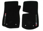 Click Here For Full Product Info E15013 MAT SET-FLOOR-LLOYD'S VELOURTEX-WITH APPLIQUE CORVETTE W-CROSS FLAGS LOGO-COLORS-PAIR-68-82