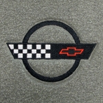 Click Here For Full Product Info E15071B MAT SET-FLOOR-LLOYD'S ULTIMATS-EMBROIDERED APPLIQUE BLACK C4 LOGO-COLORS-PAIR-91-94