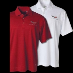 Click Here For Full Product Info E15465 SHIRT-POLO-C6 CORVETTE-100% POLYESTER-RED