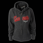 Click Here For Full Product Info E15535 SWEATSHIRT-LADIES-HOODED-ZIP-HEATHER-SCRIPT-BLENDED COTTON