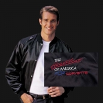 Click Here For Full Product Info E15540 JACKET-SATIN-BLACK-HEARTBEAT OF AMERICA