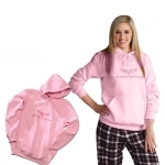 Click Here For Full Product Info E15545 SWEATSHIRT-LADIES-PINK-C6-BLENED COTTON