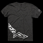 Click Here For Full Product Info E15582 SHIRT-C6 CORVETTE FLAG-BLENDED COTTON-GREY