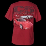 Click Here For Full Product Info E15585 SHIRT-C5 CORVETTES WITH SPLATTER-RED-NO LONGER AVAILABLE