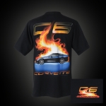 Click Here For Full Product Info E15595 SHIRT-C6 CORVETTE FLAME-BLACK