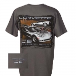 Click Here For Full Product Info E15599 SHIRT-C6 CORVETTE SPEEDING BULLET-GREY