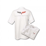 Click Here For Full Product Info E15600 SHIRT-C6 CORVETTE-WHITE
