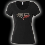 Click Here For Full Product Info E15650 SHIRT-LADIES-60TH ANNIVERSARY RHINESTONE-100% COTTON-BLACK