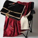 Click Here For Full Product Info E15732 THROW-C6 CORVETTE-EMBROIDERED-FAUX LAMB'S WOOL-2 COLORS