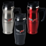 Click Here For Full Product Info E15761 MUG-C6 STAINLESS MUG WITH HANDLE-BLACK, RED OR STAINLESS