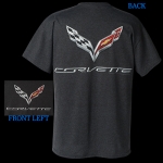 E15811 SHIRT-C7 LOGO FLAG-BLENDED COTTON-BLACK HEATHER