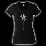 Click Here For Full Product Info E15831 SHIRT-LADIES-STINGRAY RHINESTONE-SCOOP NECK-100% COTTON-BLACK