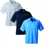 Click Here For Full Product Info E15855 SHIRT-POLO-EMBROIDERED STINGRAY LOGO. 100% POLYESTER MESH TEXTURE STRIPE-WHITE