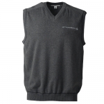 Click Here For Full Product Info E15878 VEST-BROADVIEW STINGRAY V-NECK SWEATER VEST-100% COMBED COTTON-CHARCOAL HEATHER