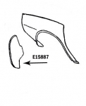 Click Here For Full Product Info E15887 SHIELD-SPLASH-REAR FENDER-HAND LAYUP-BLACK-RIGHT-73-82
