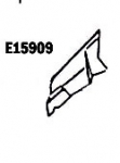 E15909 SKIRT-INNER FENDER-RIGHT-PRESS MOLDED-WHITE-53-54