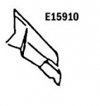 Click Here For Full Product Info E15910 SKIRT-INNER FENDER-LEFT-PRESS MOLDED-WHITE-53-54