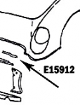 Click Here For Full Product Info E15912 BONDING STRIP-RADIATOR SUPPORT-UPPER LEFT-53-57