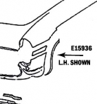 Click Here For Full Product Info E15936 BONDING STRIP-FRONT WHEEL OPENING-PRESS MOLDED-WHITE-RIGHT FRONT-56-57