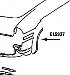 Click Here For Full Product Info E15937 BONDING STRIP-FRONT WHEEL OPENING-PRESS MOLDED-WHITE-LEFT FRONT-56-57