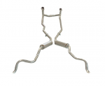 Click Here For Full Product Info E1593B EXHAUST SYSTEM-ALUMINIZED-ROUND MUFFLER-WITH CROSSOVER-2.5 INCH MANIFOLD-62