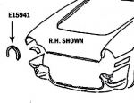 Click Here For Full Product Info E15941 BONDING STRIP-HEADLAMP BUCKET-WHITE-LEFT HAND-56-57