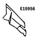 Click Here For Full Product Info E15956 SKIRT-INNER FENDER-LEFT-PRESS MOLDED-WHITE-55-57